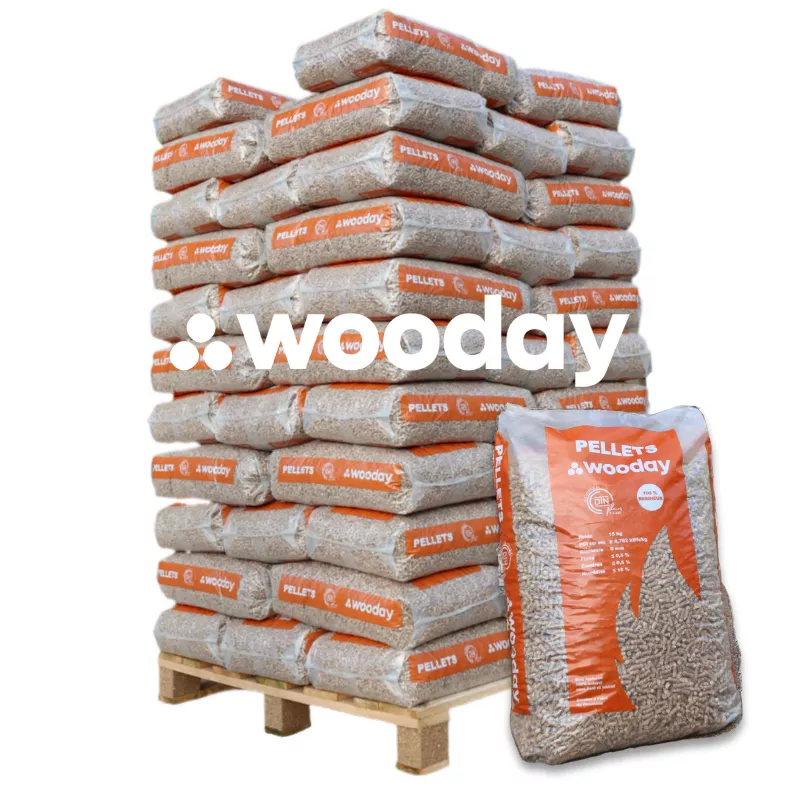 Pellets Wooday – Palet de 65 sacos de 15 kg