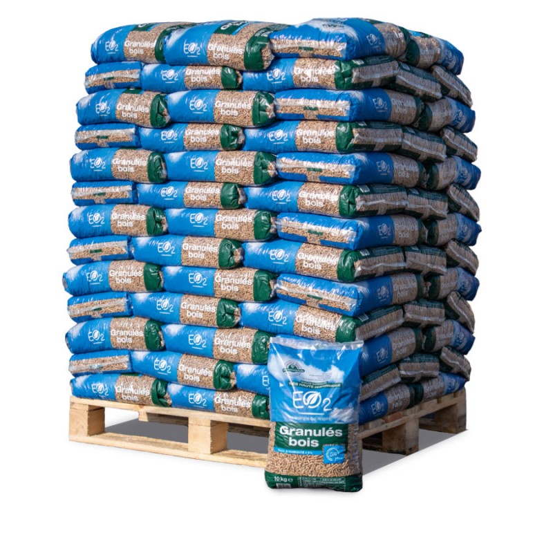 Pellets de madera Woodstock – Palet de 66 bolsas de pellets