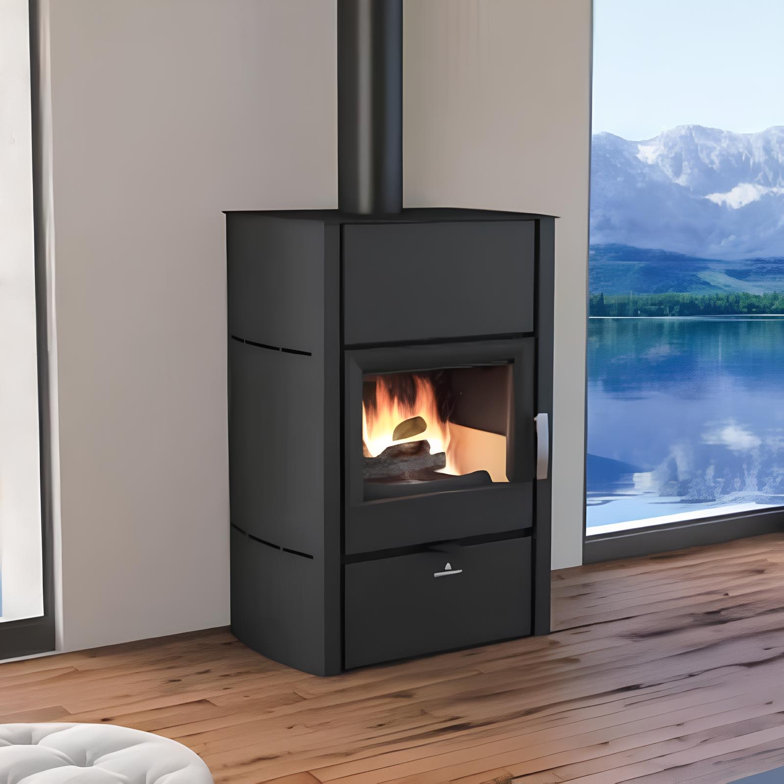 Poêle à bois Pamello – 5 kW (Très compact)